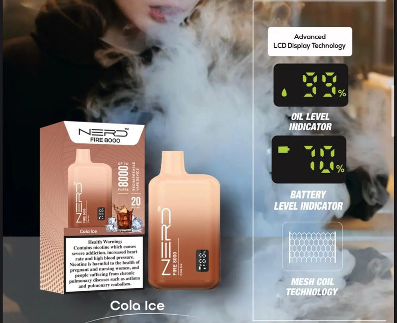 NERD™ FIRE 8000 PUFFS COLA ICE