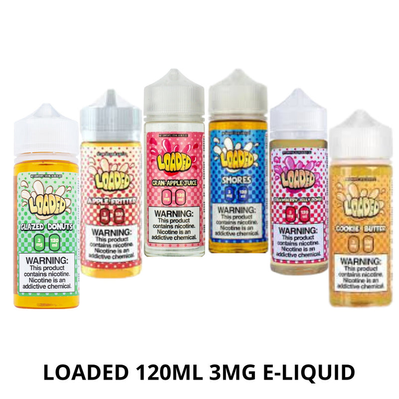 LOADED 120ML E-LIQUID ALL FLAVORS 3MG UAE