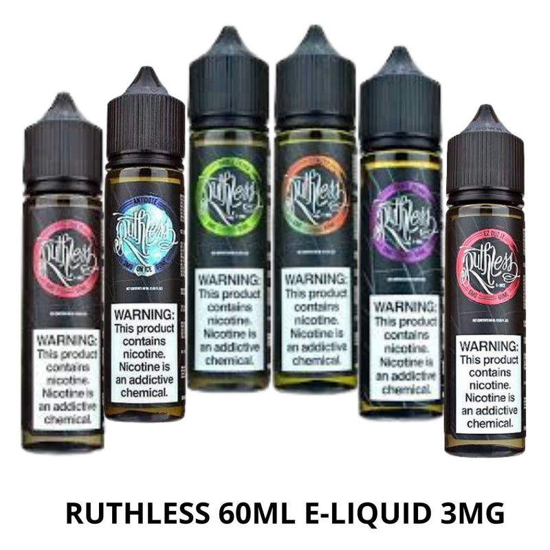 RUTHLESS VAPOR 60ML E-LIQUID ALL FLAVOR 3MG IN DUBAI