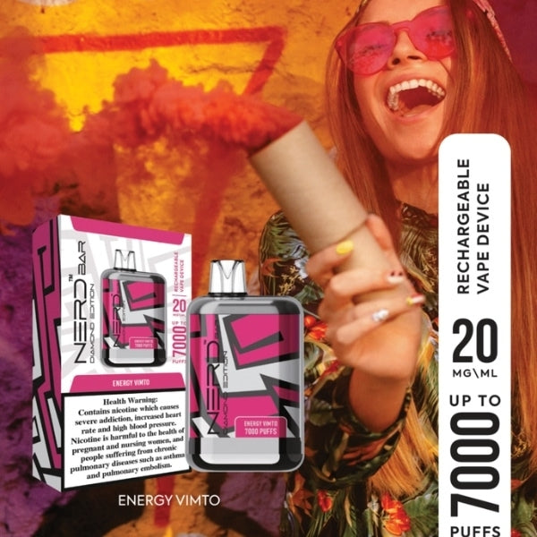 Nerd Diamond 7000 Puffs : The Best Diposable Vape in Dubai energy vimto