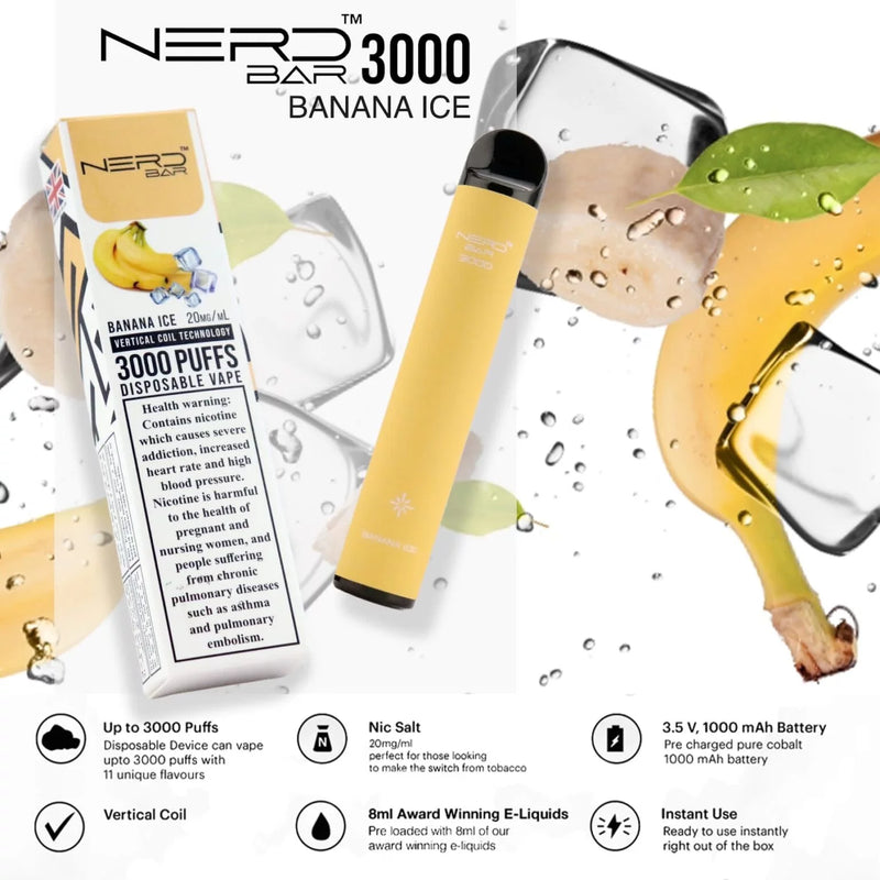 NERD™ BAR 3000 PUFFS BANANA ICE