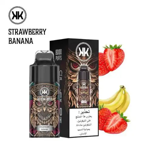 KK ALIEN BOX 8000 PUFFS STRAWBERRY BANANA