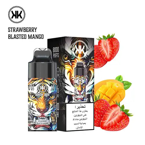 KK ALIEN BOX 8000 PUFFS STRAWBERRY BLASTED MANGO